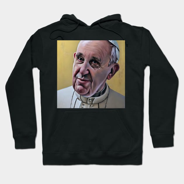 Face of Pope Francis Hoodie by bogfl